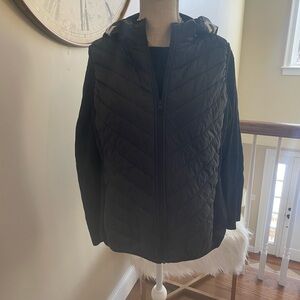 DKNY Women's Black Quilted Jacket.